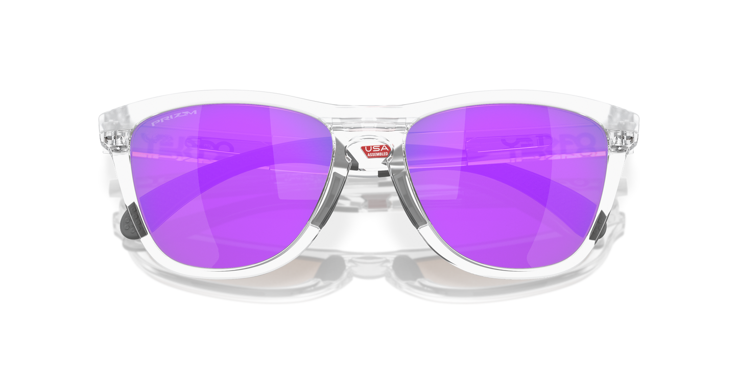 Oakley OO9284 Frogskins Range Men's Round Prizm Sunglasses - Matte Grey Smoke Frame