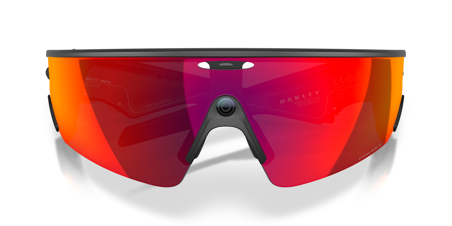 Oakley Meta Vanguard Unisex Rectangle Prizm Sunglasses - White Frame