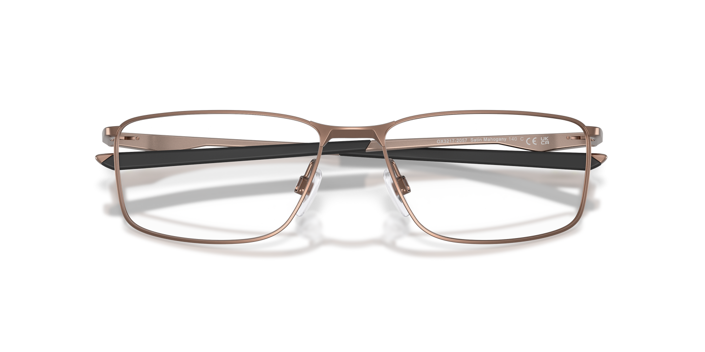 Oakley OX3217 Socket 5.0 Limitless Collection Men's Rectangle Eyeglass Frames - Mahogany Frame