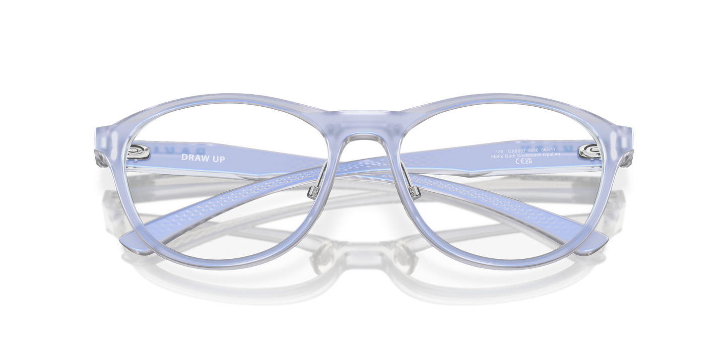 Oakley OX8057 Draw Up Women's Round Eyeglass Frames - Satin Black Frame