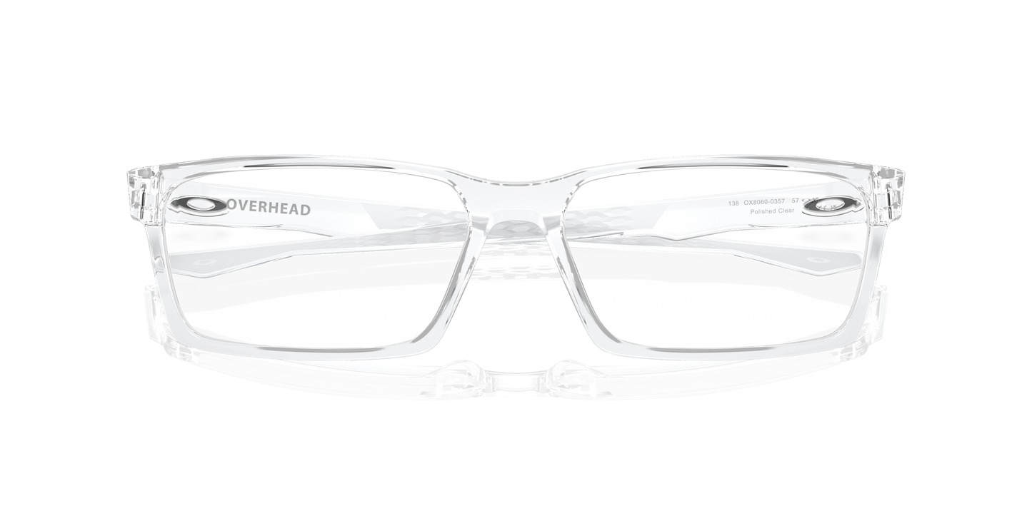 Oakley OX8060 Overhead Men's Rectangle Eyeglass Frames - Satin Black Frame