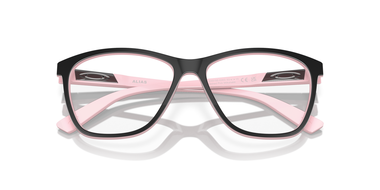 Oakley OX8155 Alias Women's Round Eyeglass Frames - Mahogany Frame