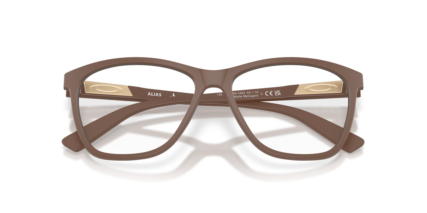 Oakley OX8155 Alias Women's Round Eyeglass Frames - Black Frame