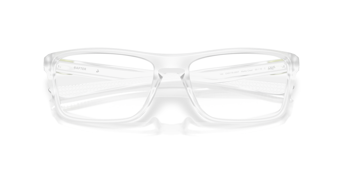 Oakley OX8178 Rafter Limitless Collection Men's Rectangle Eyeglass Frames - Matte Clear Frame