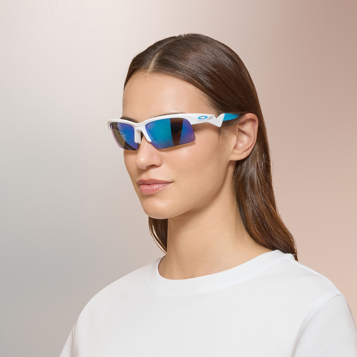Oakley OJ9013 Capacitor Youth Rectangle Prizm Sunglasses - Polished White Frame