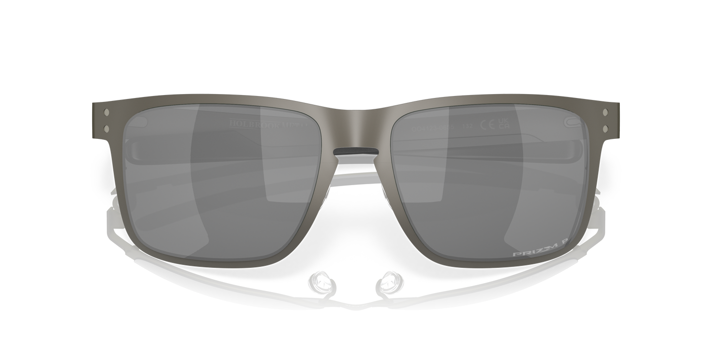 Oakley OO4123 Holbrook Metal Men's Square Prizm Polarized Sunglasses - Matte Gunmetal Frame