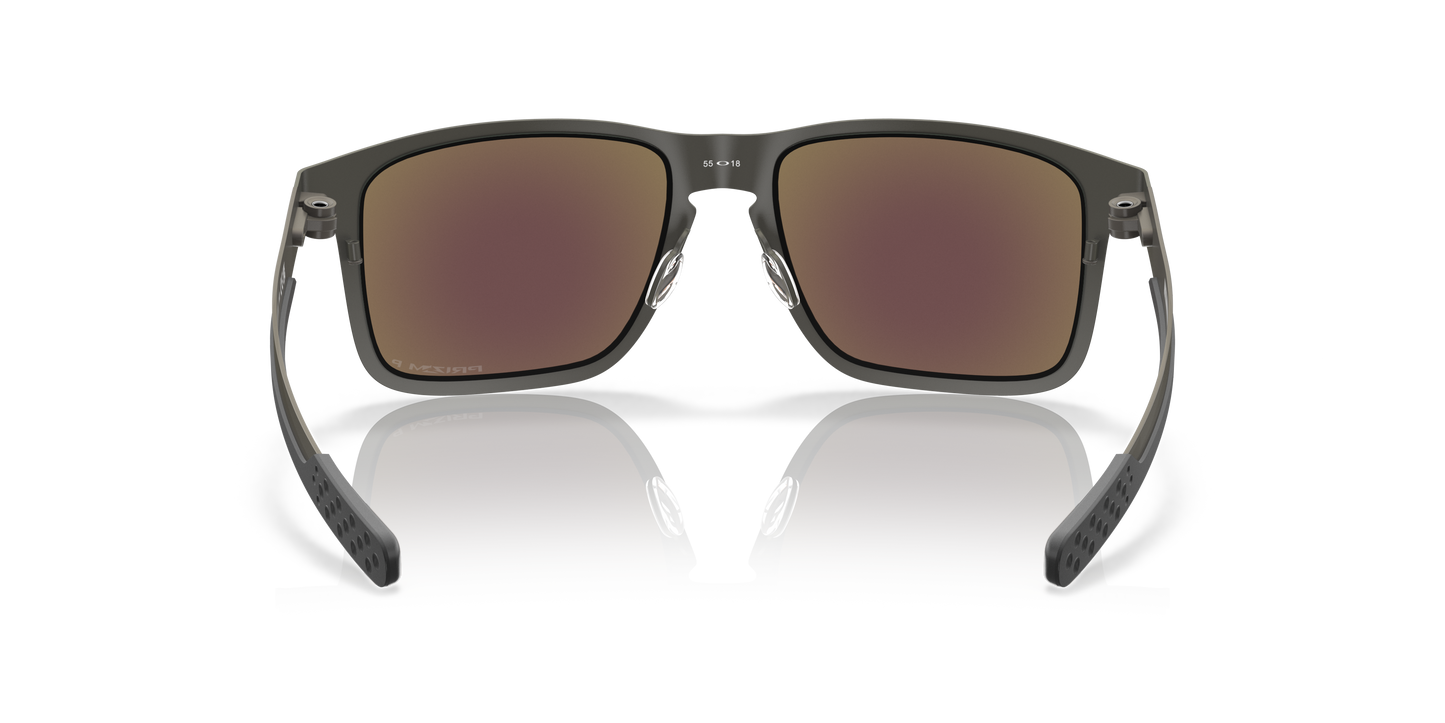 Oakley OO4123 Holbrook Metal Men's Square Prizm Polarized Sunglasses - Matte Gunmetal Frame