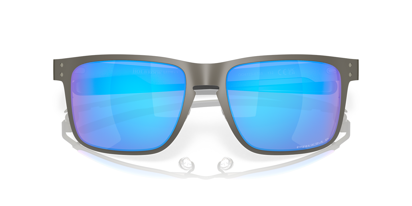 Oakley OO4123 Holbrook Metal Men's Square Prizm Polarized Sunglasses - Matte Gunmetal Frame
