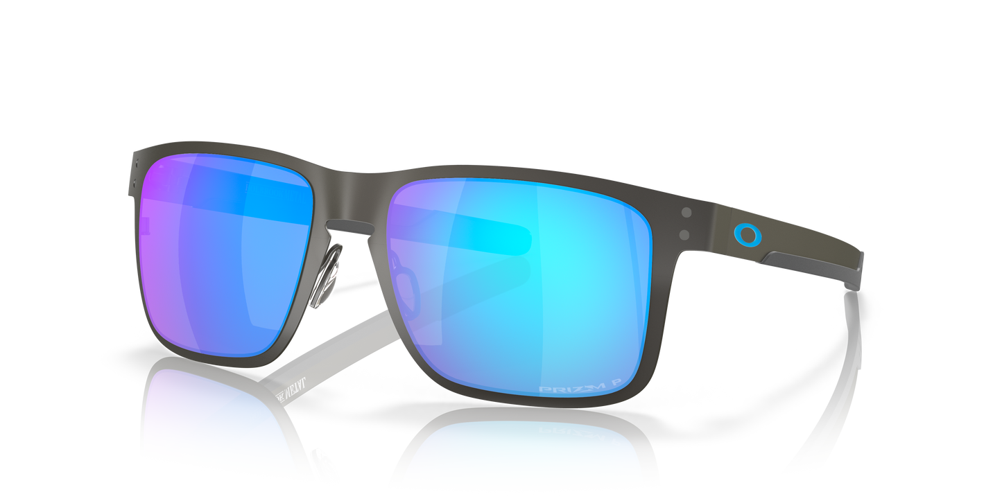 Oakley OO4123 Holbrook Metal Men's Square Prizm Polarized Sunglasses - Matte Gunmetal Frame
