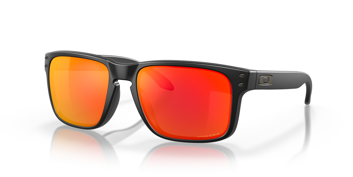 Oakley OO9102 Holbrook Men's Square Prizm Sunglasses - Polished Black Frame