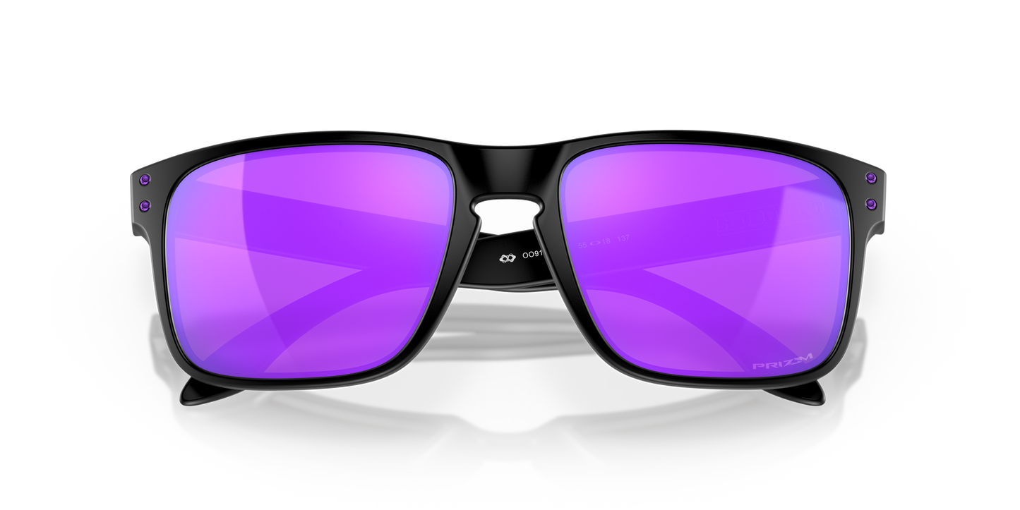 Oakley OO9102 Holbrook Men's Square Prizm Sunglasses - Matte Black Frame