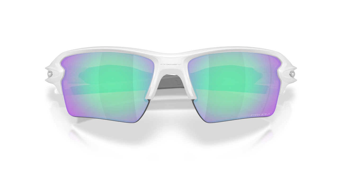 Oakley OO9188 Flak 2.0 XL On The Green Collection Men's Prizm Sport Sunglasses - Matte White
