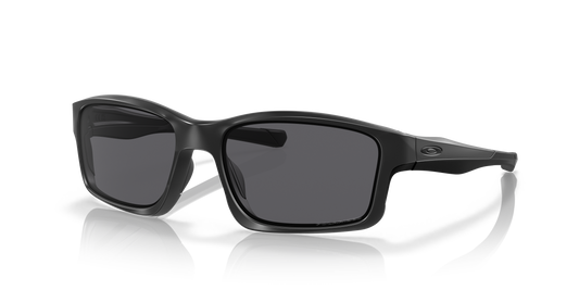 Oakley OO9247 Chainlink Men's Rectangle Polarized Sunglasses - Matte Black Frame