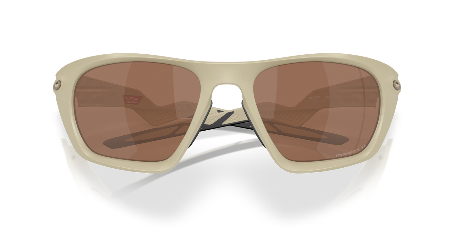 Oakley OO9431 Lateralis Men's Rectangle Prizm Sunglasses - Matte Black Frame