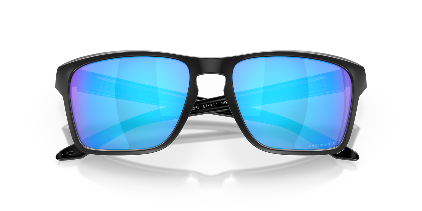 Oakley OO9448 Sylas Men's Rectangle Prizm Sunglasses - Matte Black Frame