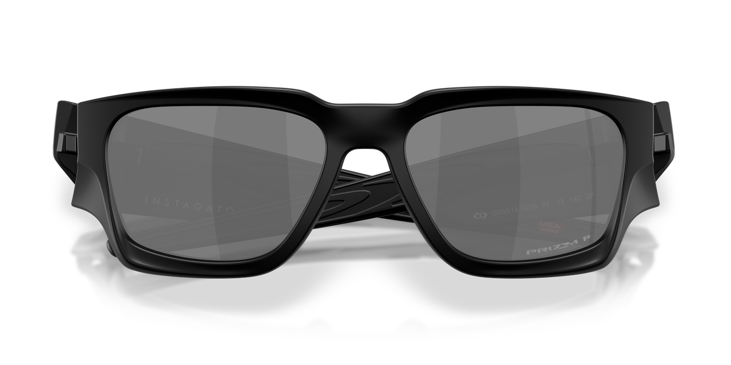 Oakley OO9514 Instagator Men's Rectangle Prizm Polarized Sunglasses - Matte Black Frame