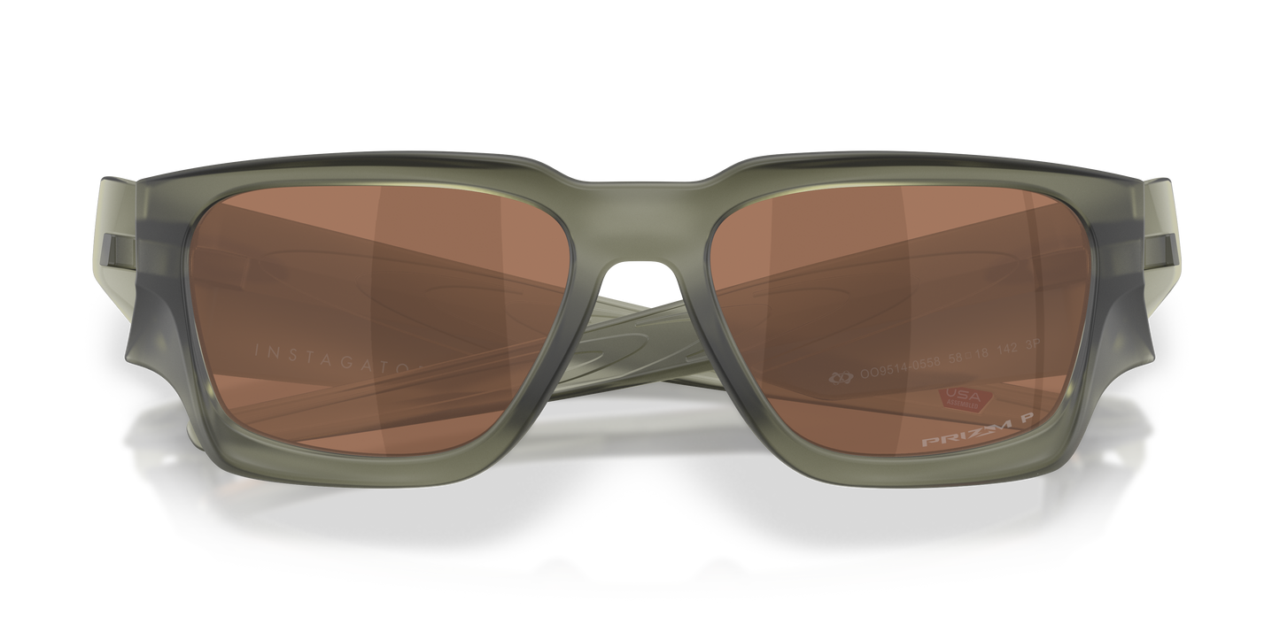 Oakley OO9514 Instagator Men's Rectangle Prizm Polarized Sunglasses - Matte Black Frame