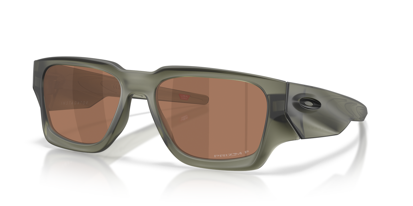 Oakley OO9514 Instagator Men's Rectangle Prizm Polarized Sunglasses - Matte White Frame