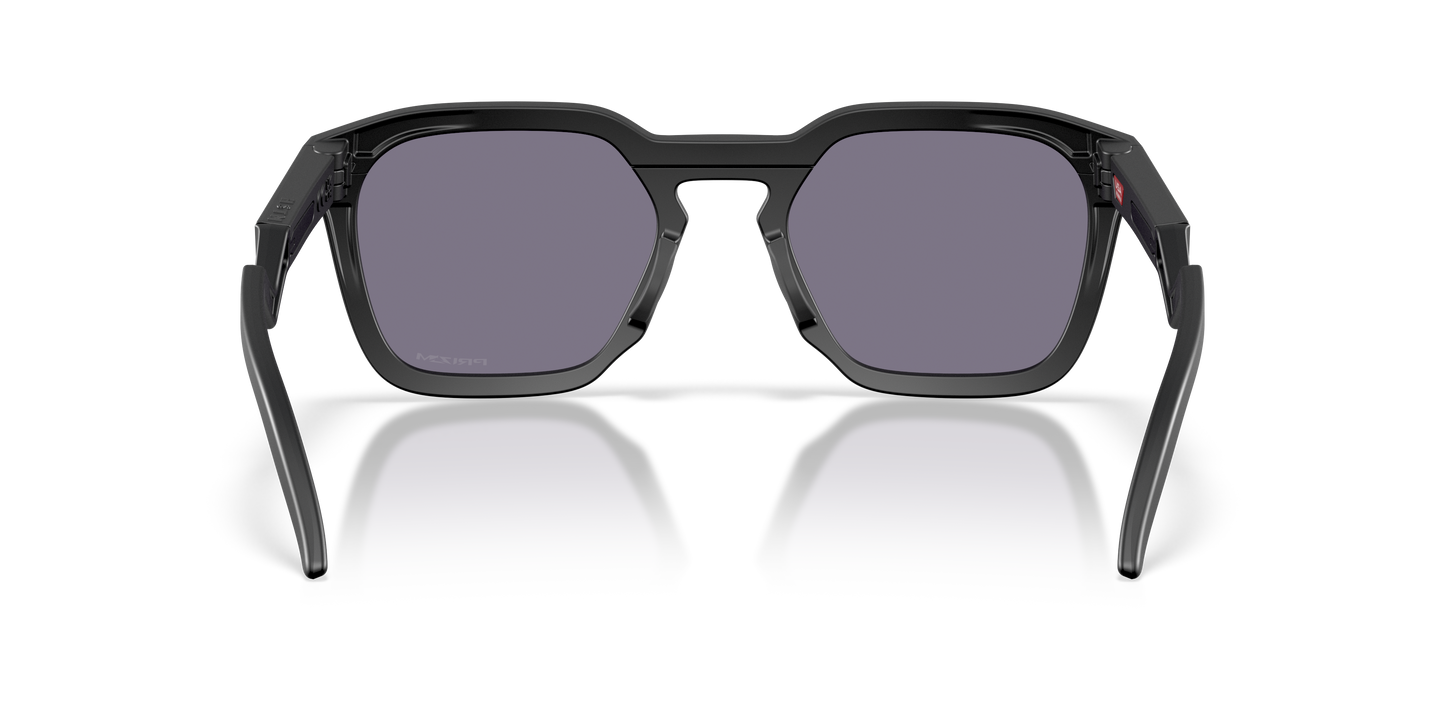 Oakley OO9533 HSTN SQ Unisex Square Prizm Sunglasses - Matte Grey Smoke Frame