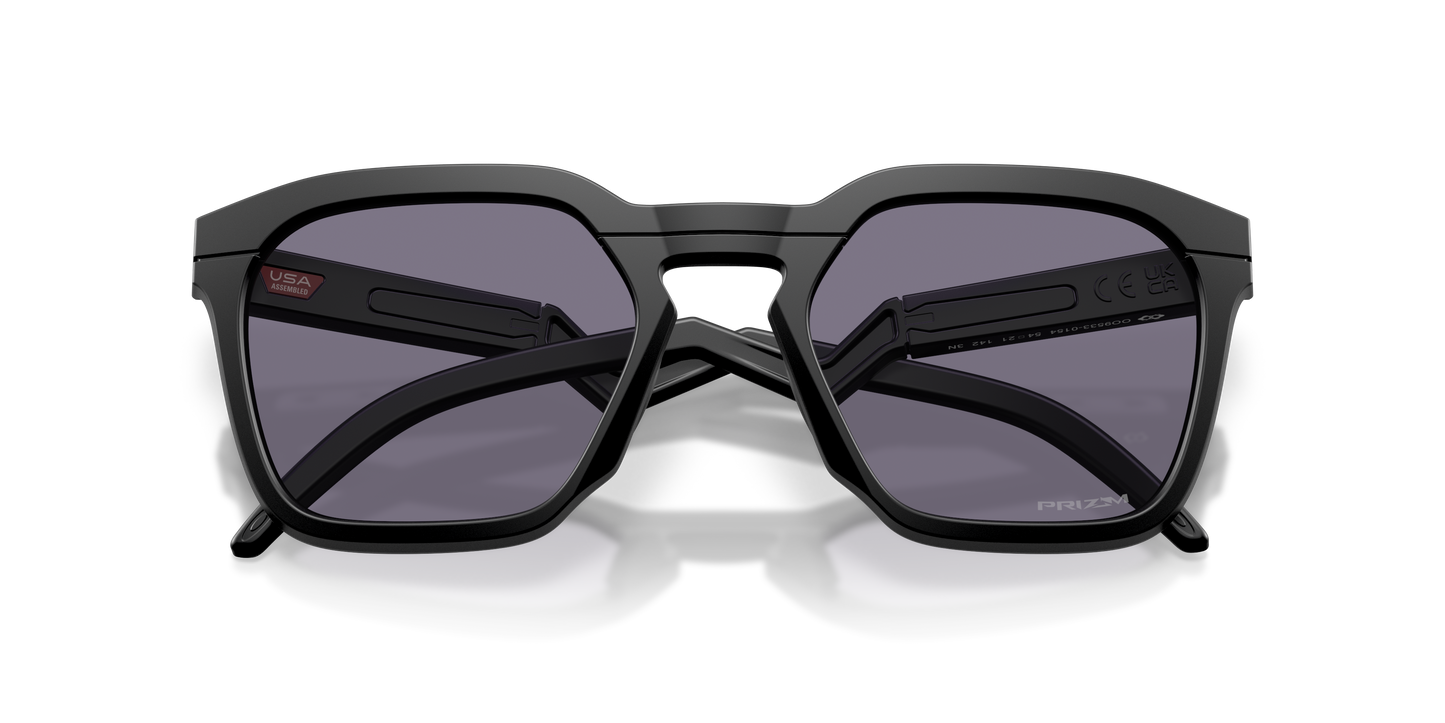 Oakley OO9533 HSTN SQ Unisex Square Prizm Sunglasses - Matte Black Frame
