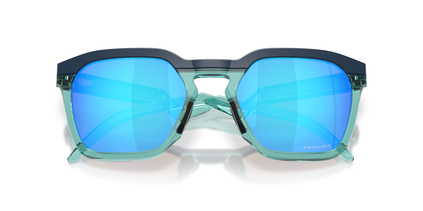 Oakley OO9533 HSTN SQ Unisex Square Prizm Sunglasses - Matte Grey Smoke Frame