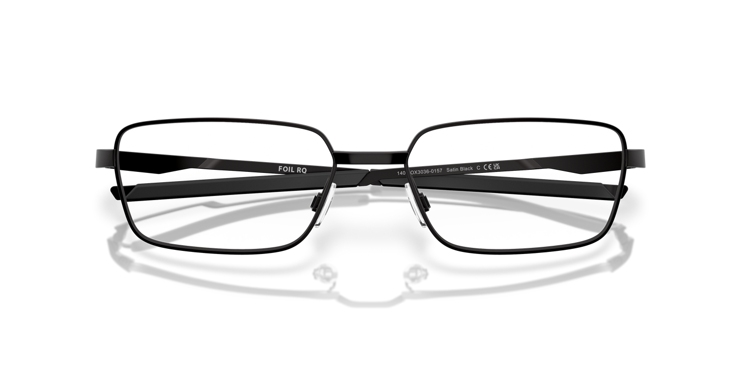 Oakley OX3036 Foil RQ Men's Rectangle Eyeglass Frames - Matte Midnight Frame