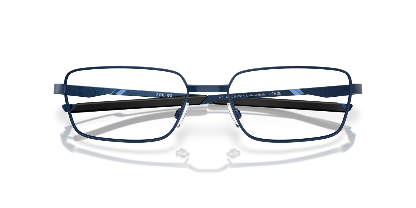 Oakley OX3036 Foil RQ Men's Rectangle Eyeglass Frames - Satin Lead Frame