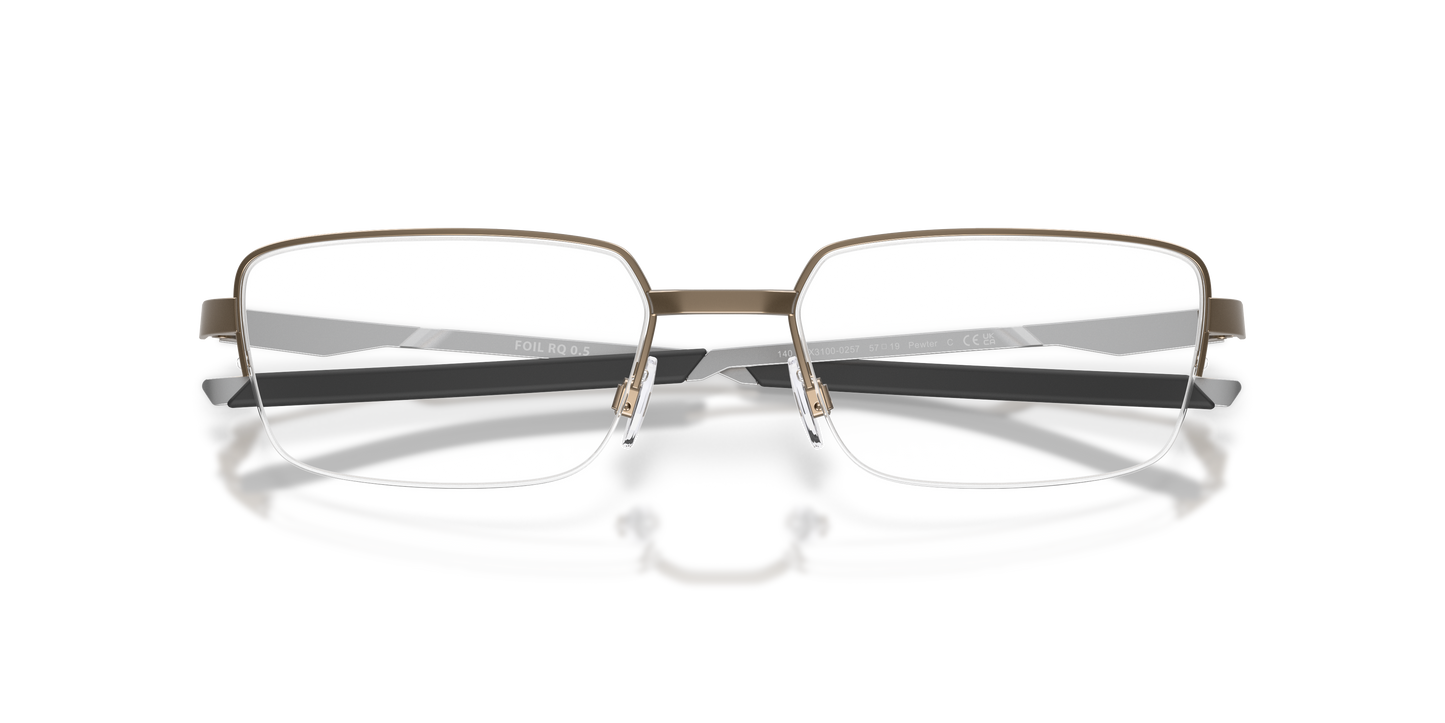 Oakley OX3100 Foil RQ 0.5 Unisex Rectangle Eyeglass Frames - Pewter Frame