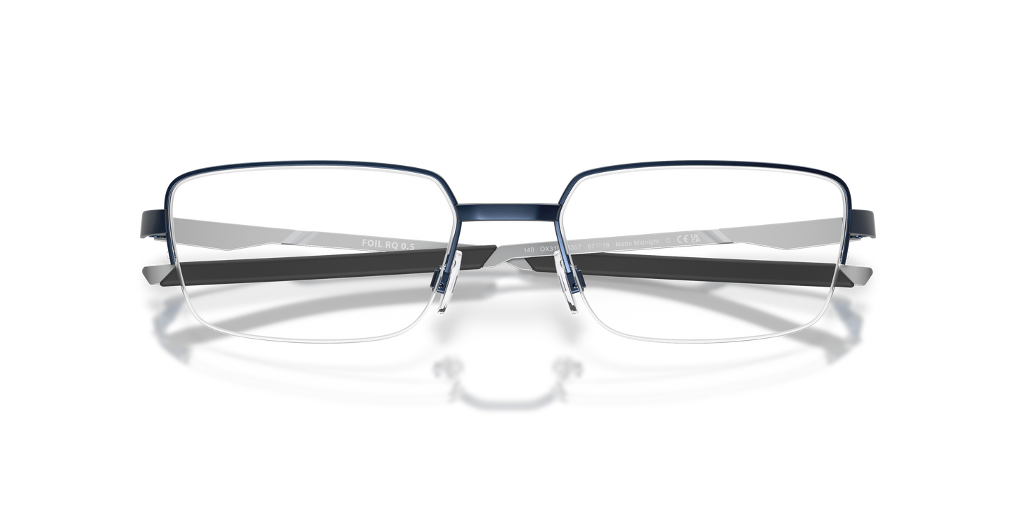 Oakley OX3100 Foil RQ 0.5 Unisex Rectangle Eyeglass Frames - Matte Midnight Frame