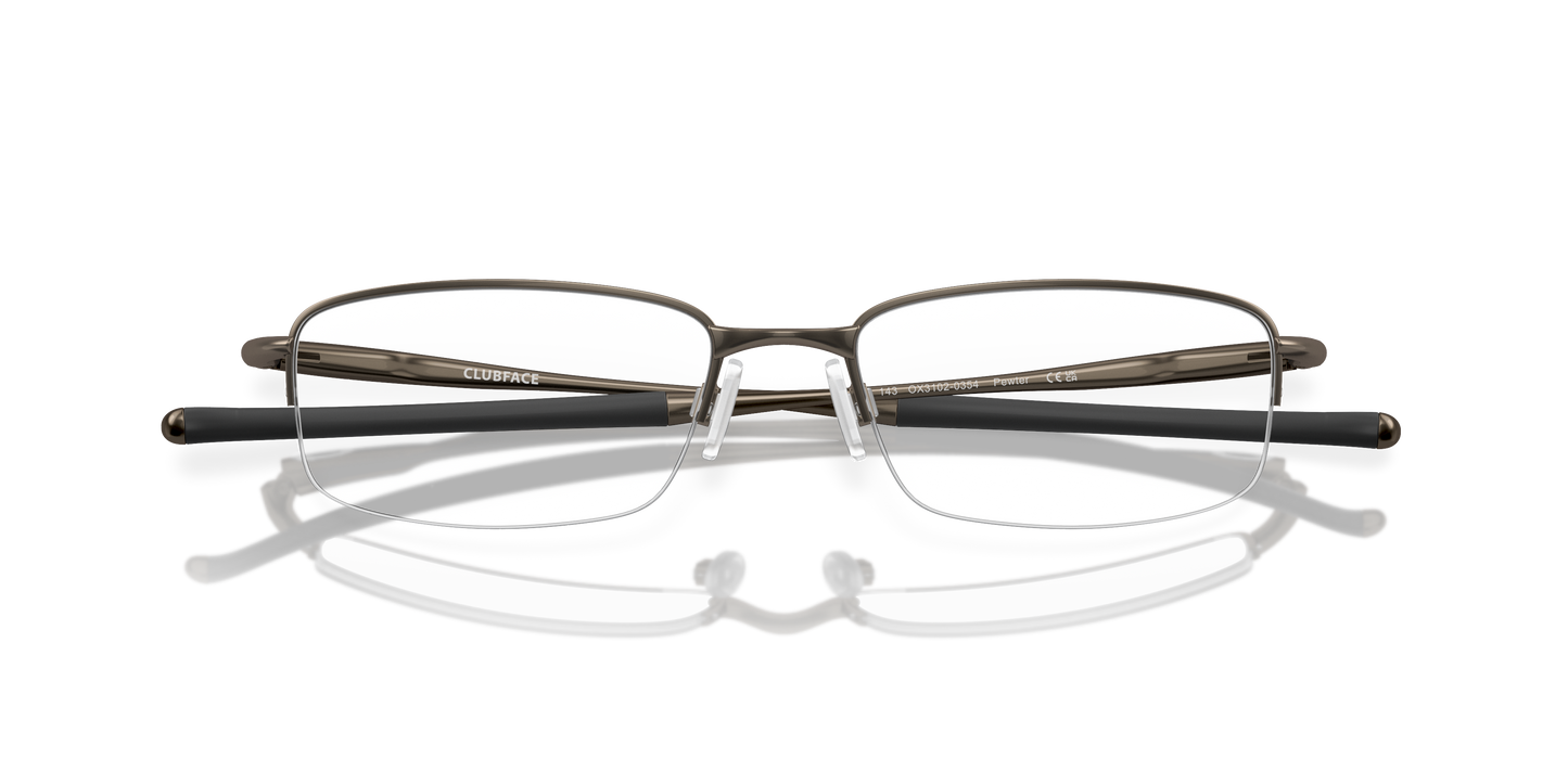 Oakley OX3102 Clubface Men's Rectangle Eyeglass Frames - Pewter Frame
