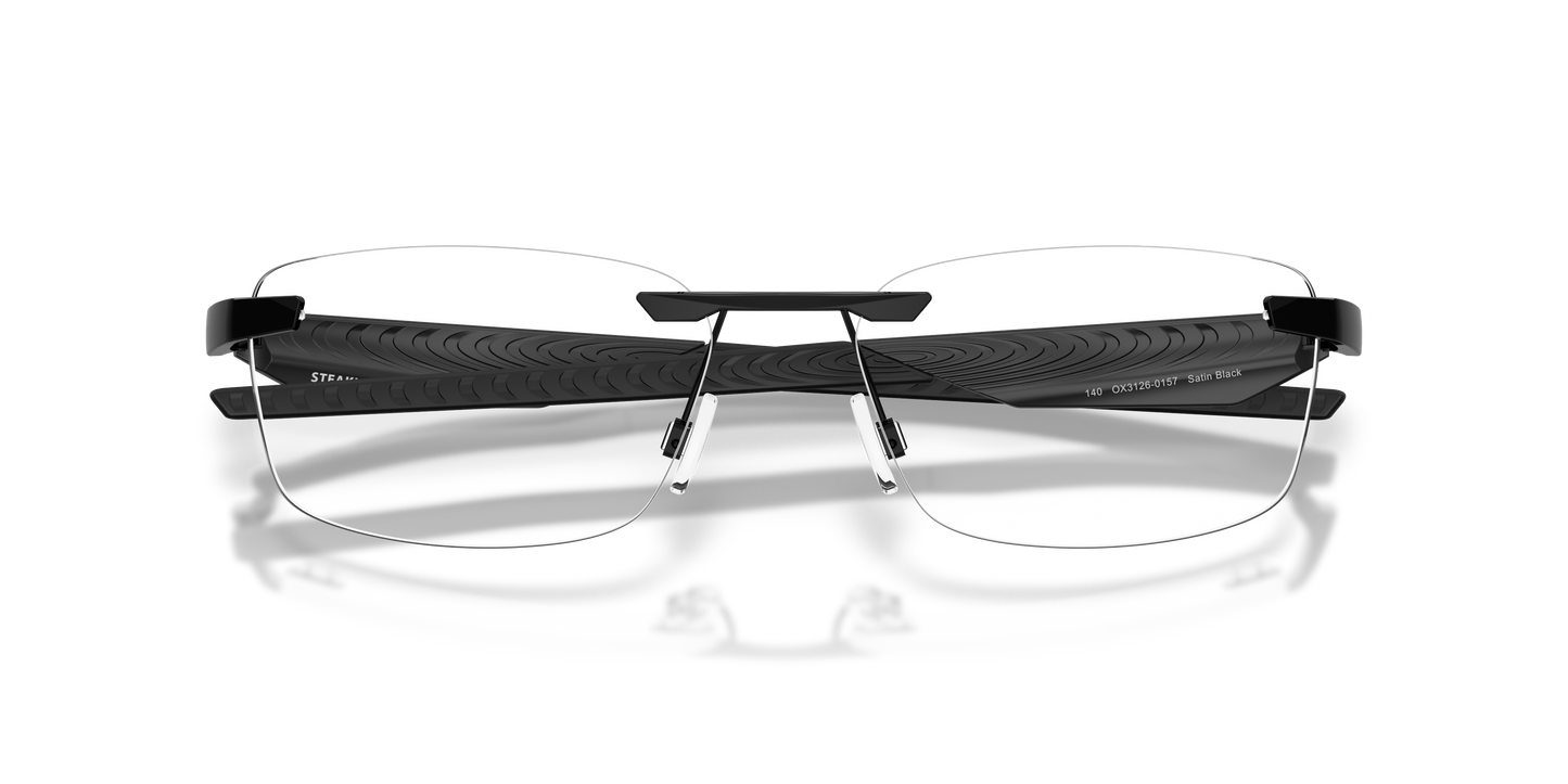 Oakley OX3126 Steakhouse 1.0 Unisex Rectangle Eyeglass Frames - Satin Black Frame