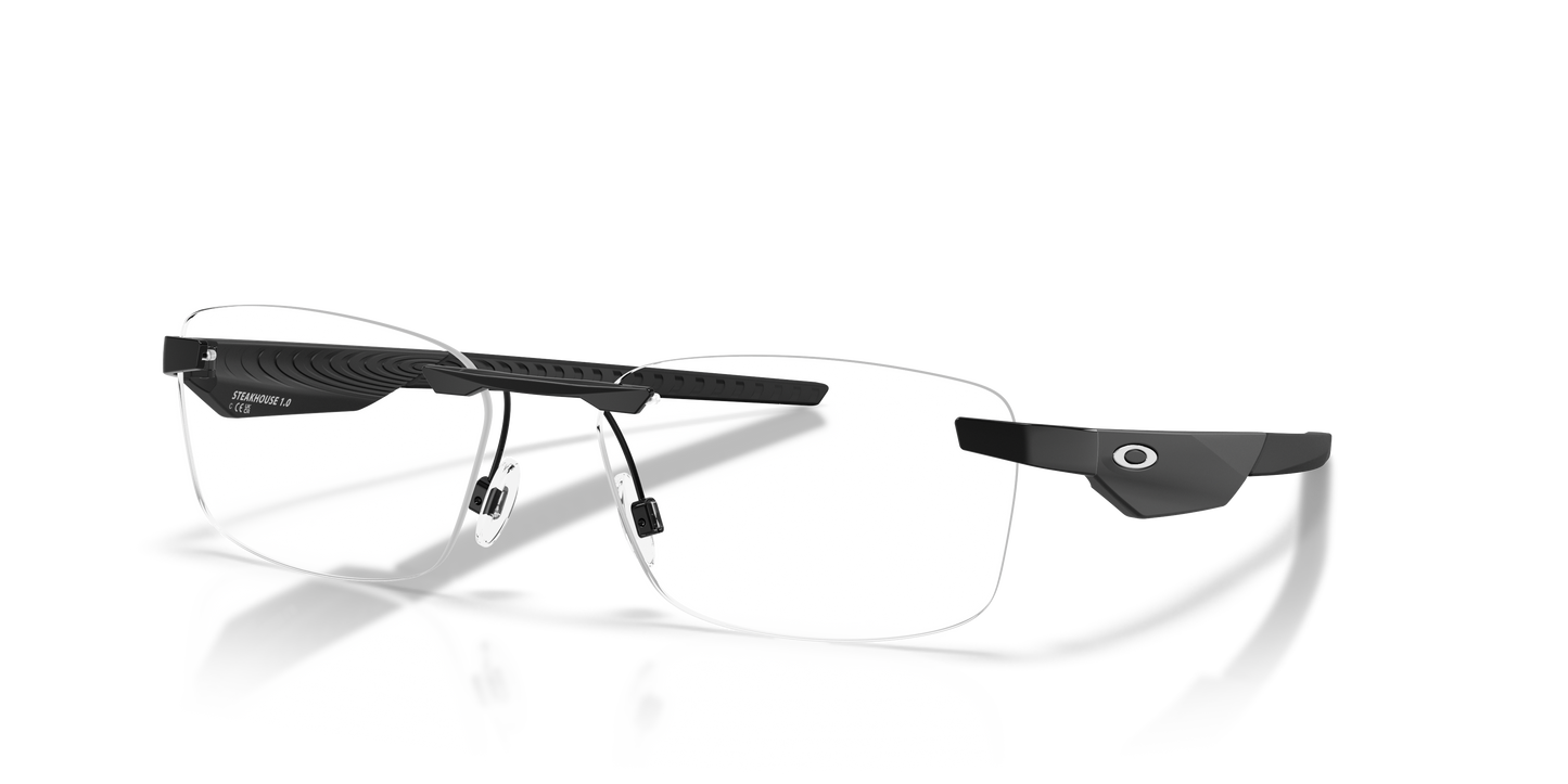 Oakley OX3126 Steakhouse 1.0 Unisex Rectangle Eyeglass Frames - Matte Midnight Frame
