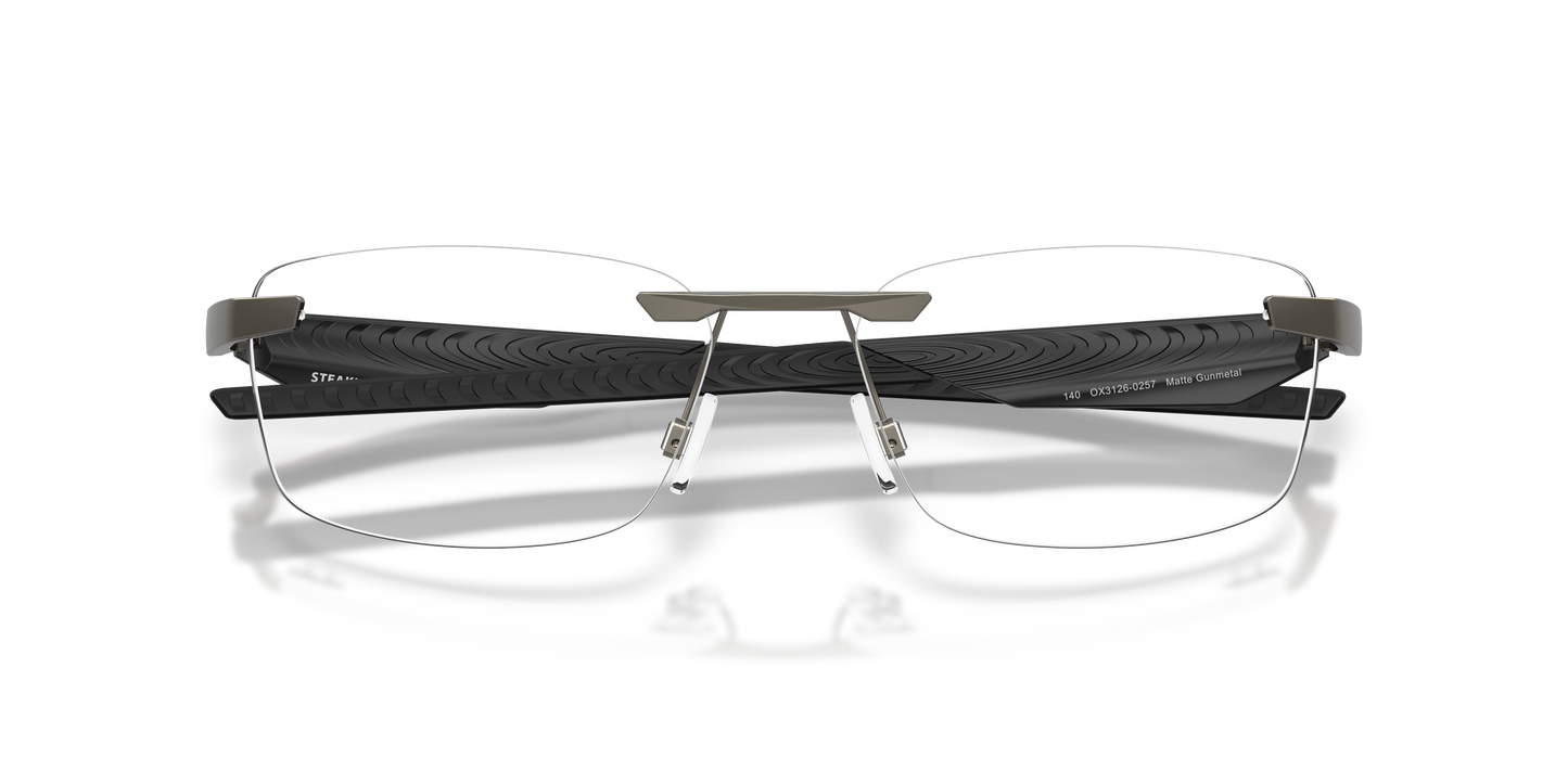 Oakley OX3126 Steakhouse 1.0 Unisex Rectangle Eyeglass Frames - Satin Chrome Frame