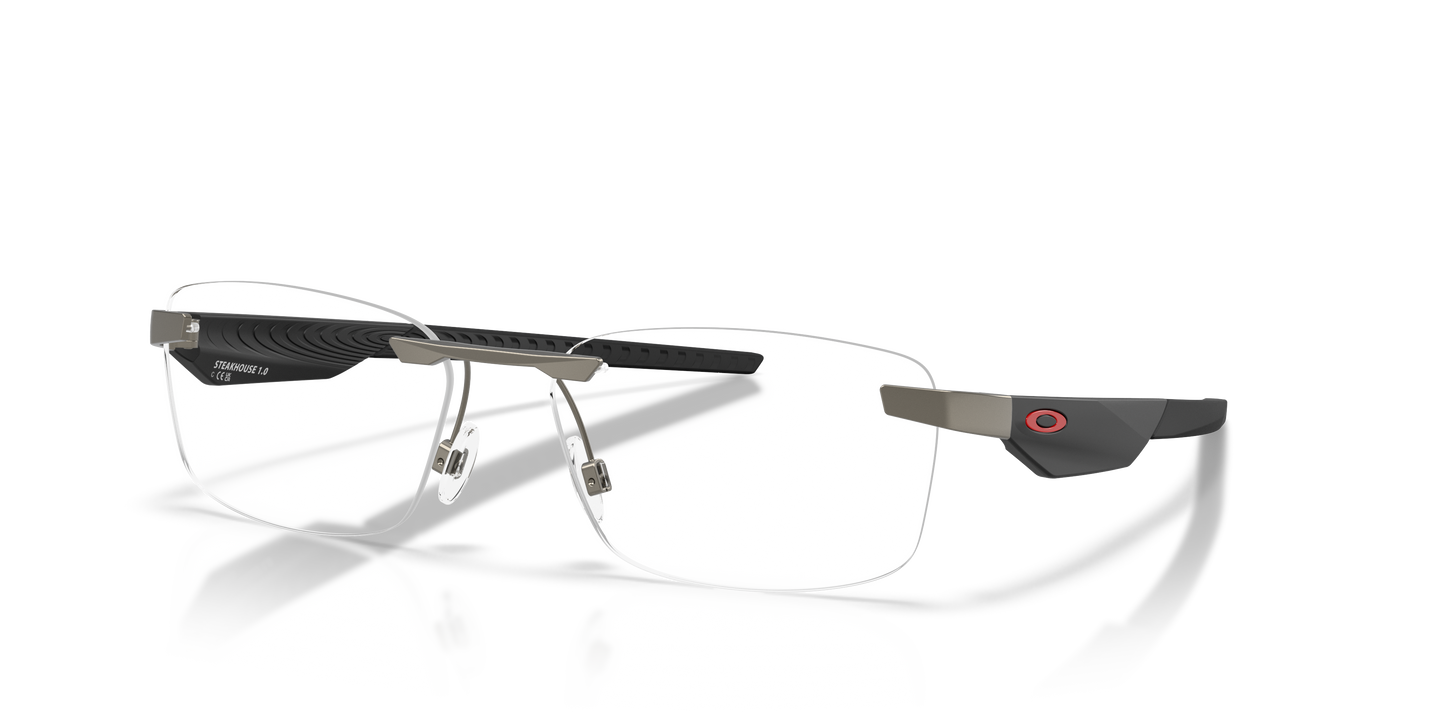 Oakley OX3126 Steakhouse 1.0 Unisex Rectangle Eyeglass Frames - Matte Gunmetal Frame