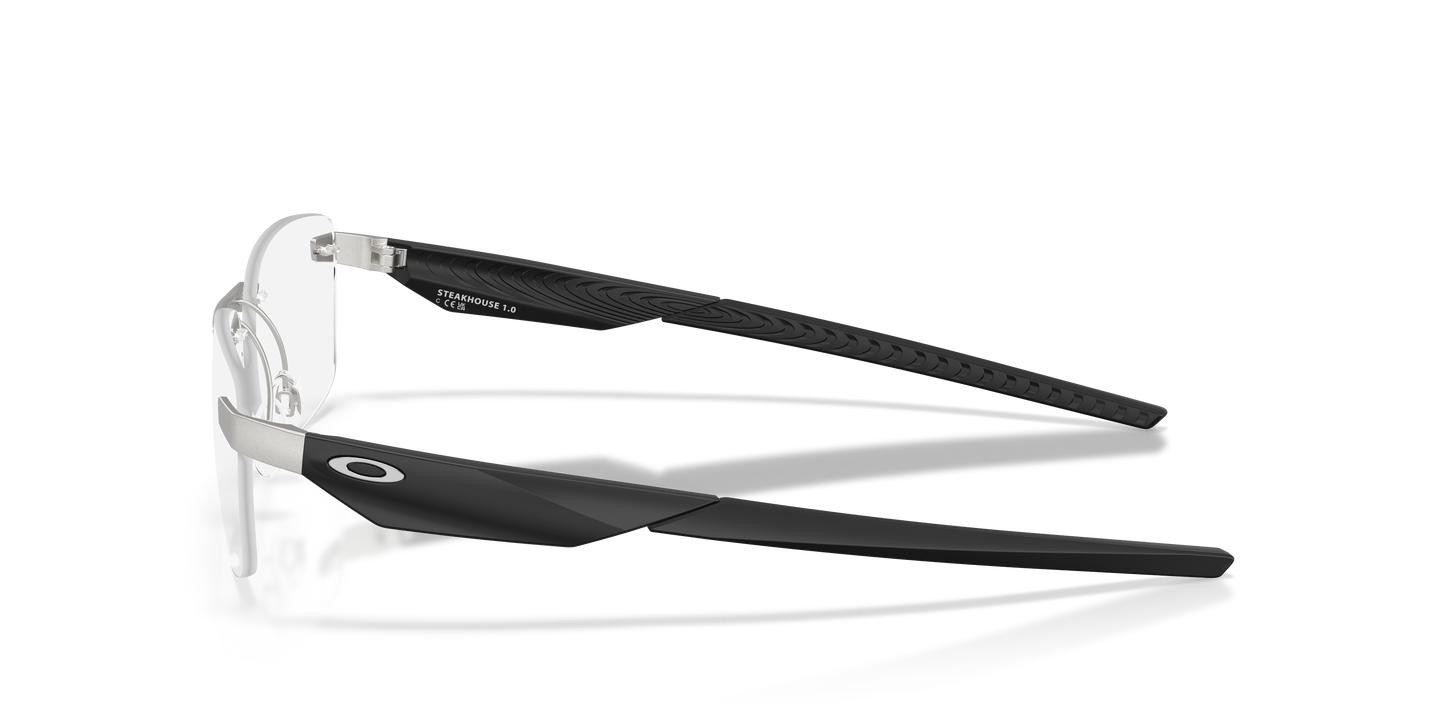 Oakley OX3126 Steakhouse 1.0 Unisex Rectangle Eyeglass Frames - Matte Gunmetal Frame