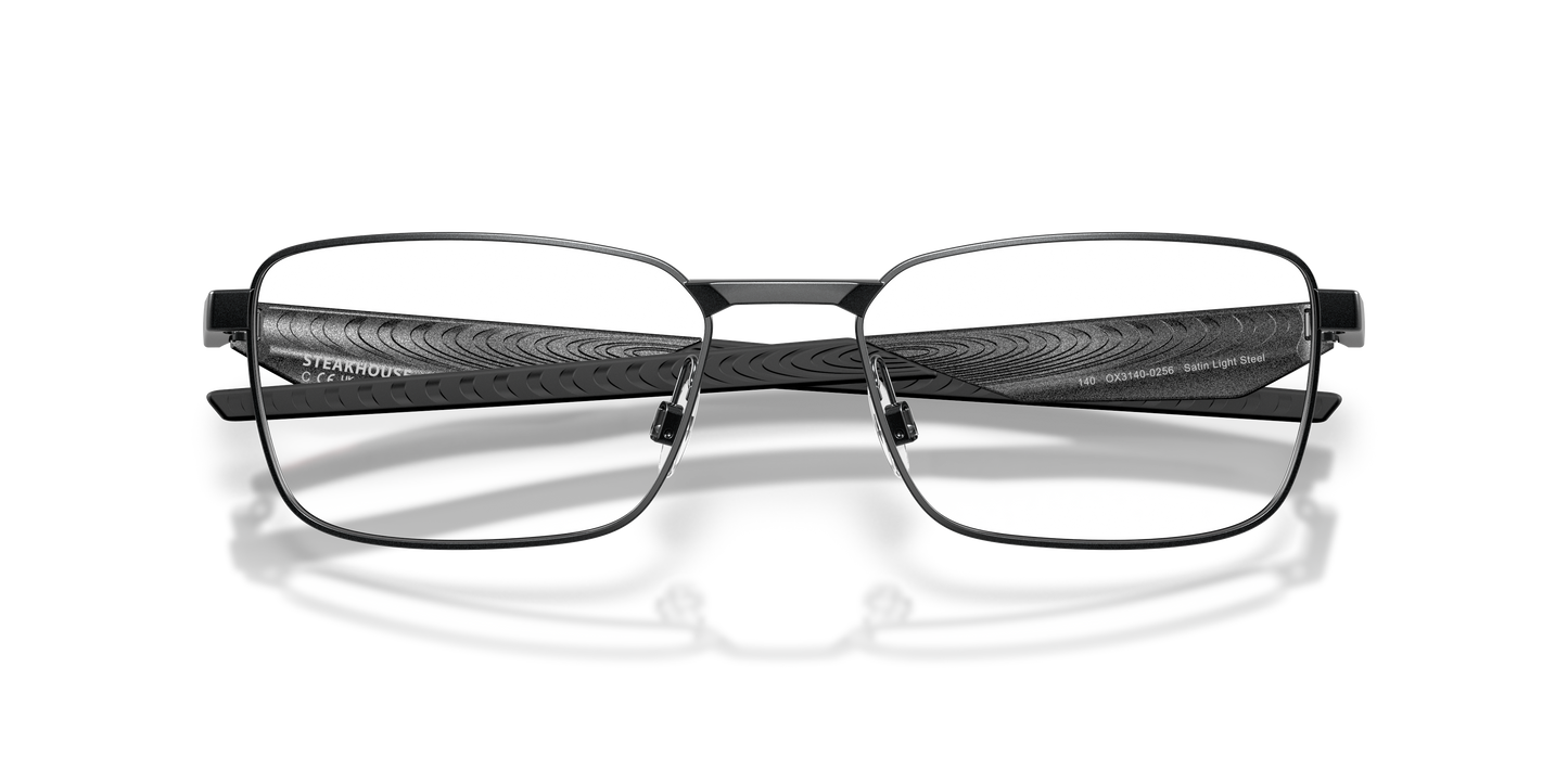 Oakley OX3140 Steakhouse Unisex Rectangle Eyeglass Frames - Matte Midnight Frame