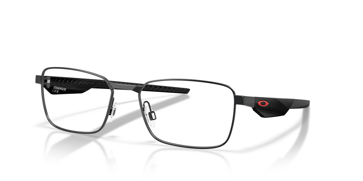 Oakley OX3140 Steakhouse Unisex Rectangle Eyeglass Frames - Satin Lead Frame