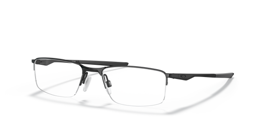 Oakley OX3218 Socket 5.5 Men's Rectangle Eyeglass Frames - Polished Black Frame