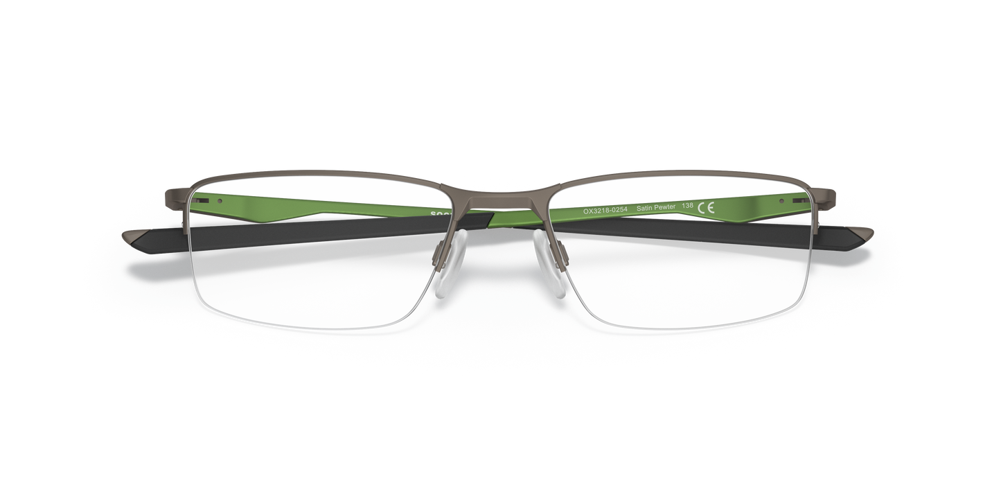 Oakley OX3218 Socket 5.5 Men's Rectangle Eyeglass Frames - Polished Black Frame