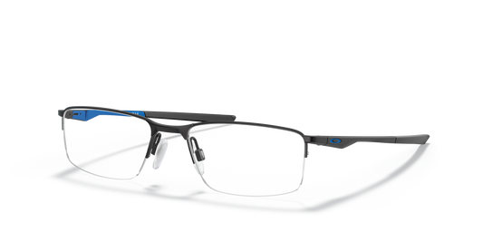 Oakley OX3218 Socket 5.5 Cobalt Collection Men's Rectangle Eyeglass Frames - Satin Black Frame