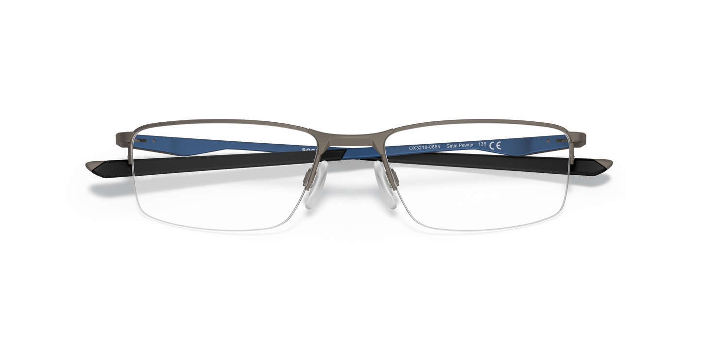 Oakley OX3218 Socket 5.5 Men's Rectangle Eyeglass Frames - Matte Gunmetal Frame