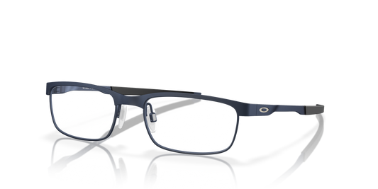 Oakley OX3222 Steel Plate Men's Rectangle Eyeglass Frames - Powder Midnight Frame
