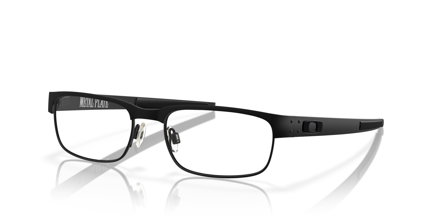 Oakley OX5038 Metal Plate Men's Rectangle Eyeglass Frames - Matte Black Frame