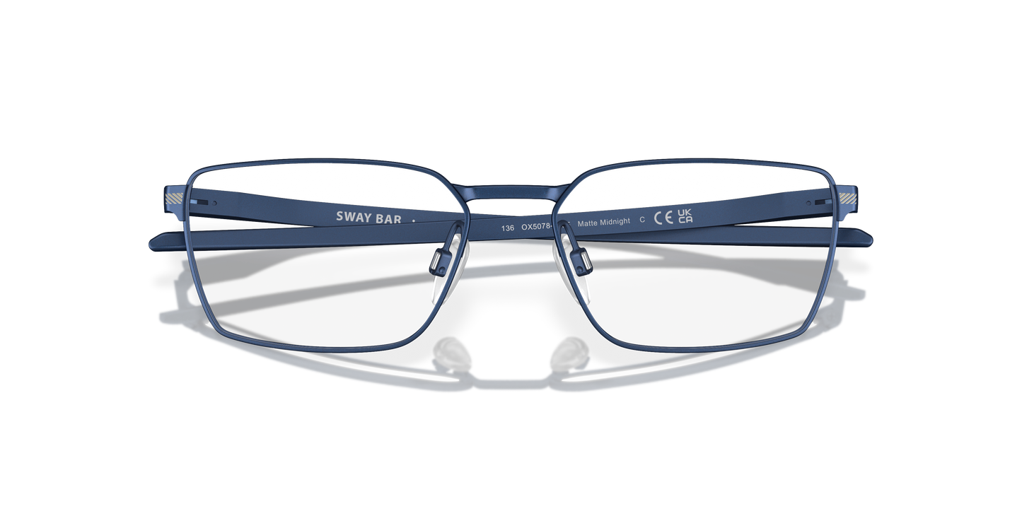 Oakley OX5078 Sway Bar Men's Rectangle Eyeglass Frames - Satin Black Frame