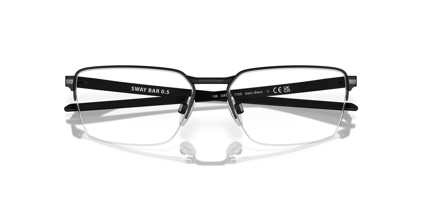 Oakley OX5080 Sway Bar 0.5 Men's Rectangle Eyeglass Frames - Satin Black Frame