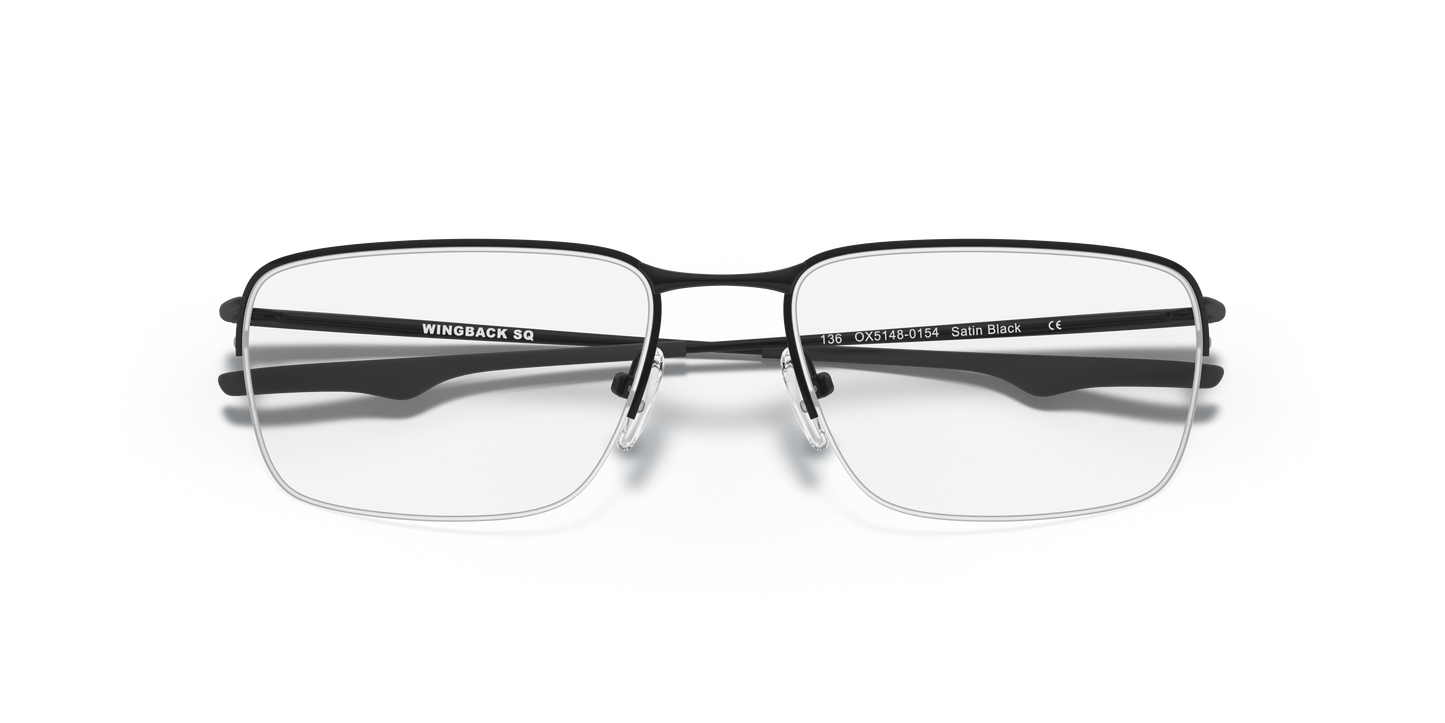 Oakley OX5148 Wingback SQ Men's Square Eyeglass Frames - Satin Black Frame