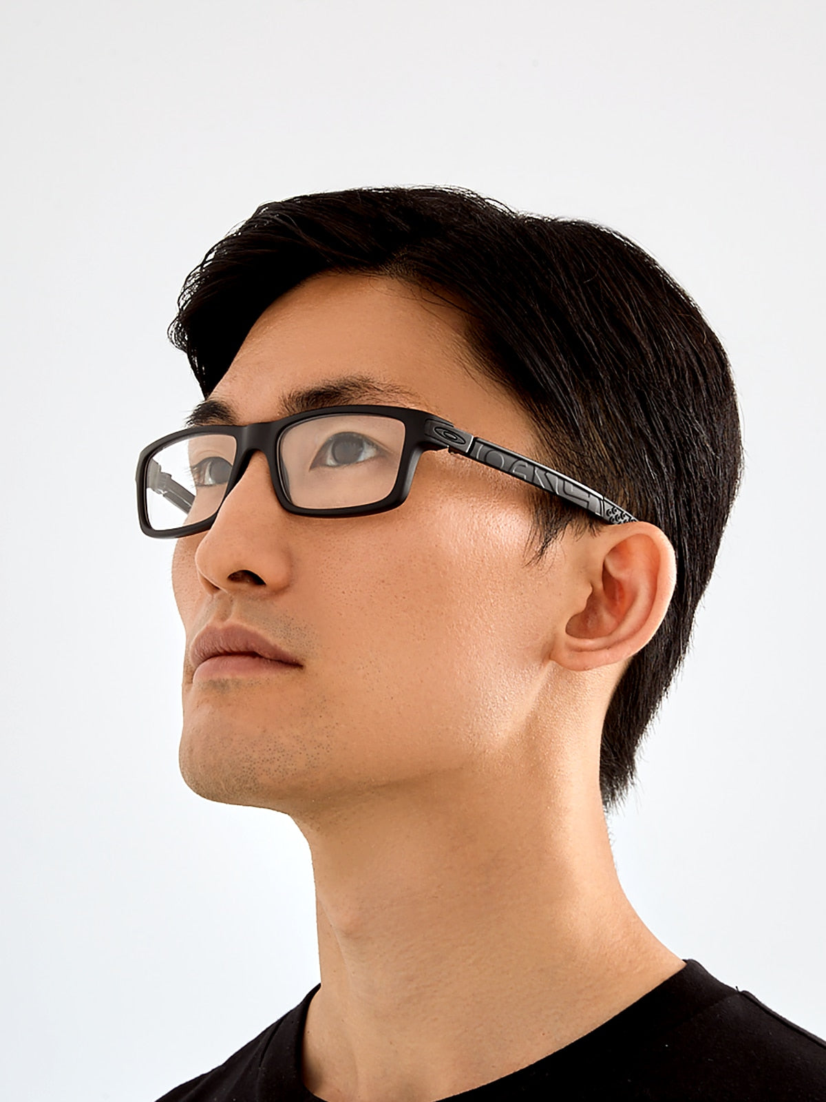 Oakley OX8026 Currency Men's Rectangle Eyeglass Frames - Polished Clear Frame