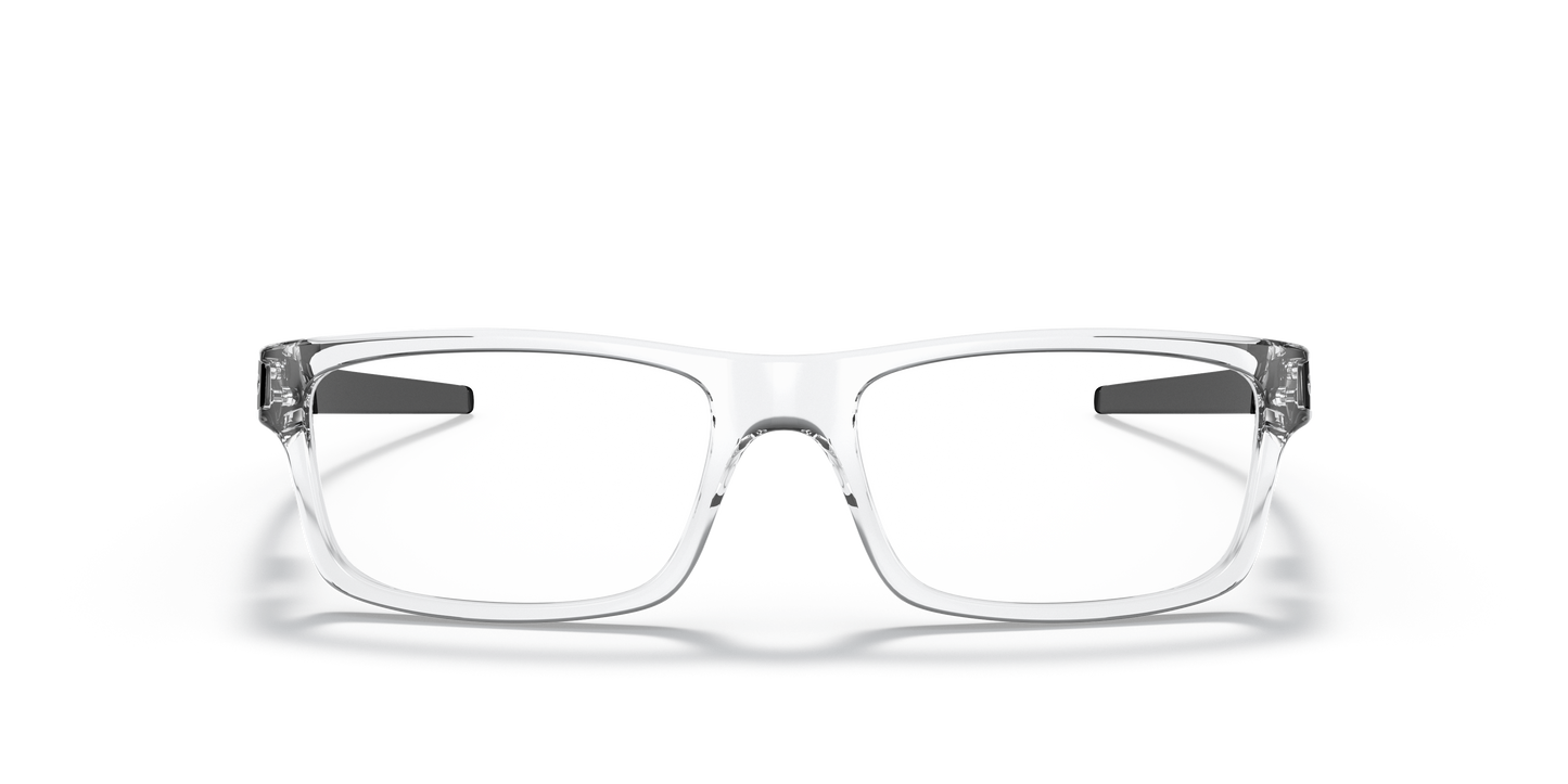 Oakley OX8026 Currency Men's Rectangle Eyeglass Frames - Polished Clear Frame