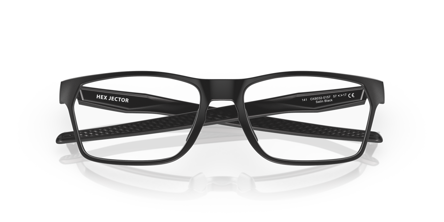 Oakley OX8032 Hex Jector Men's Rectangle Eyeglass Frames - Satin Grey Smoke Frame