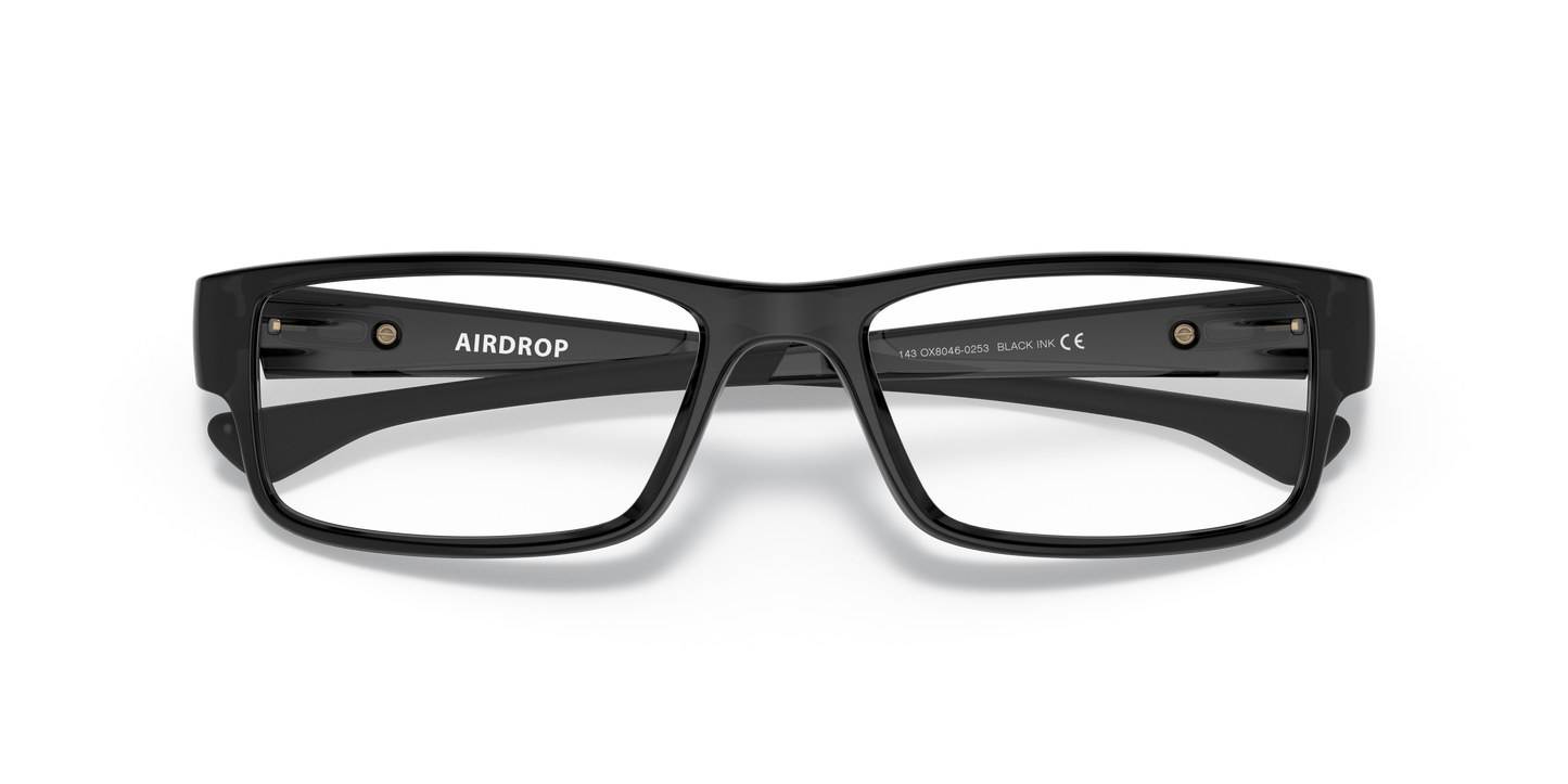 Oakley OX8046 Airdrop Men's Rectangle Eyeglass Frames - Satin Black Frame